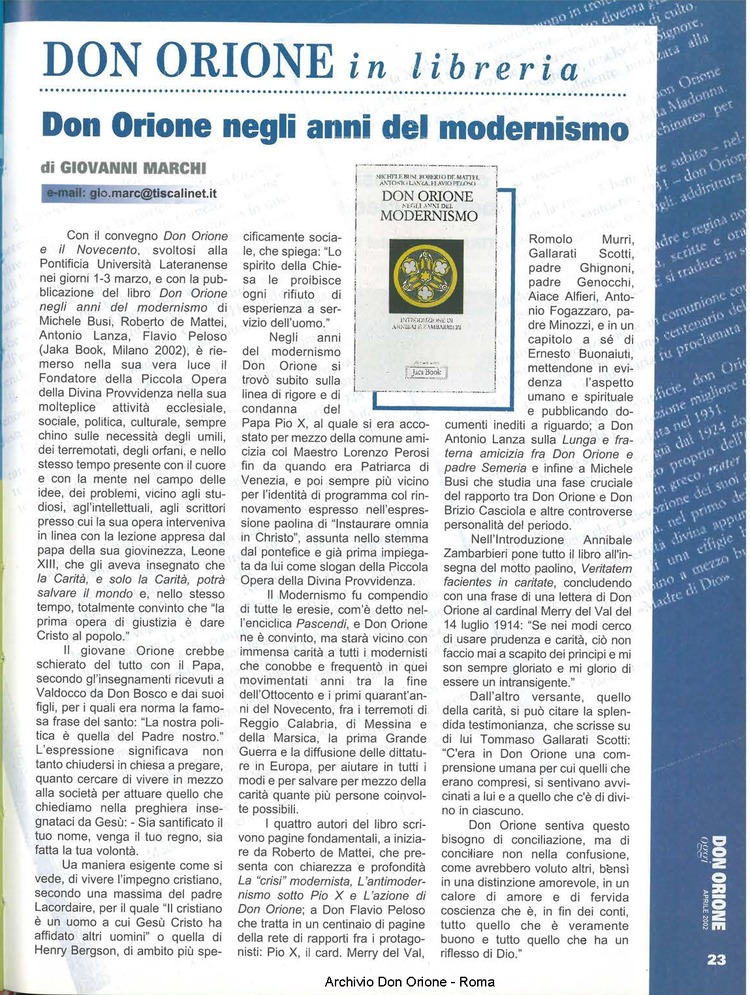 Don Orione oggi, 2002, 04, pagina 23