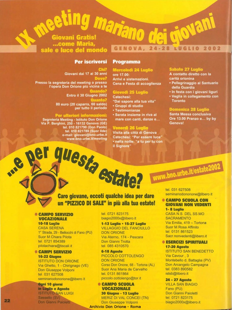 Don Orione oggi, 2002, 05, pagina 22