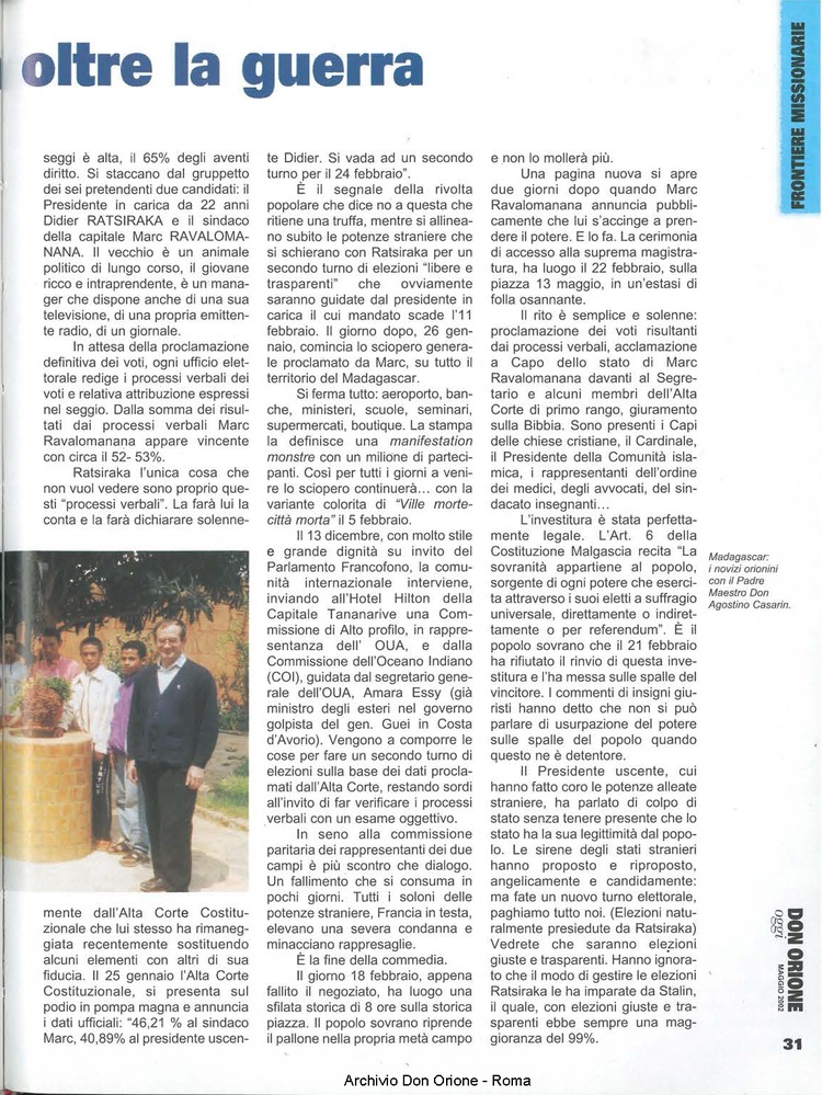 Don Orione oggi, 2002, 05, pagina 31