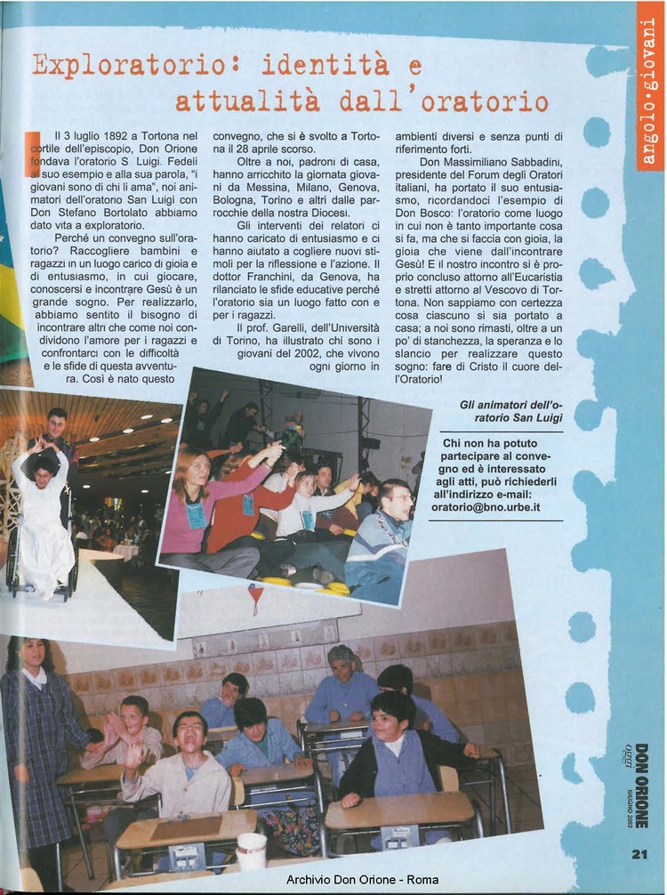 Don Orione oggi, 2002, 06, pagina 21