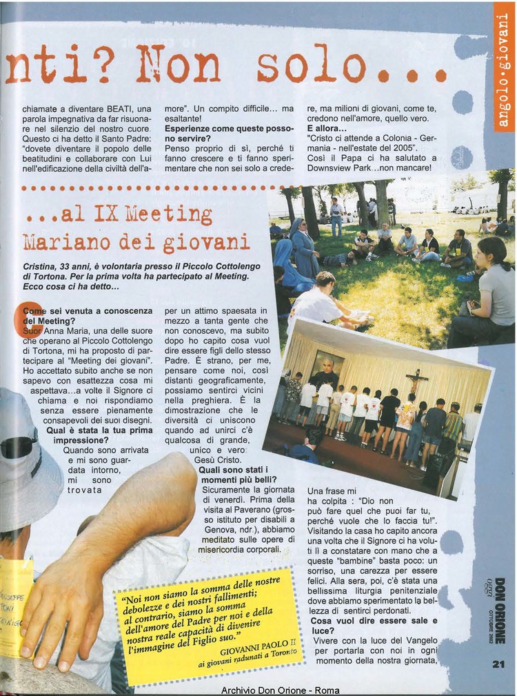 Don Orione oggi, 2002, 09, pagina 21