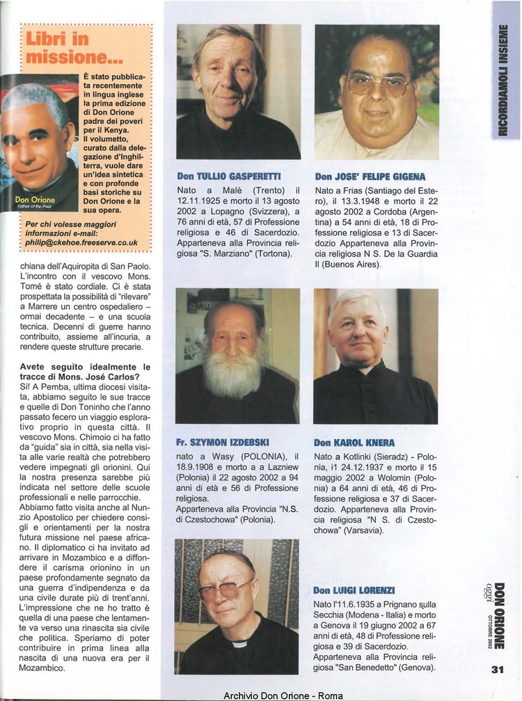 Don Orione oggi, 2002, 09, pagina 31