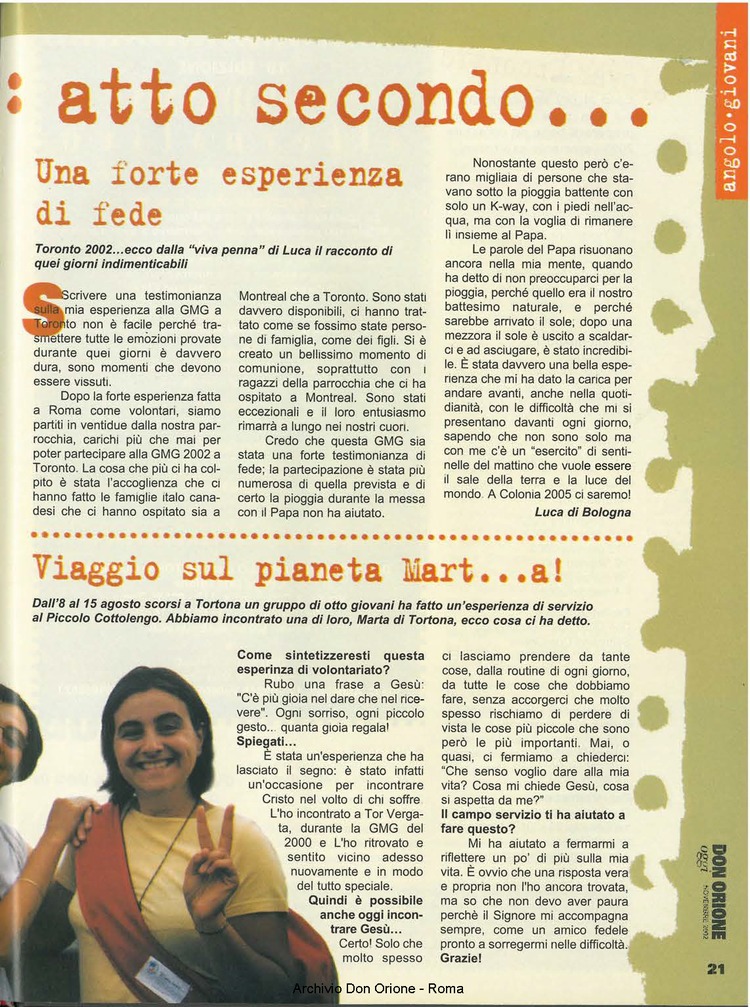 Don Orione oggi, 2002, 10, pagina 21