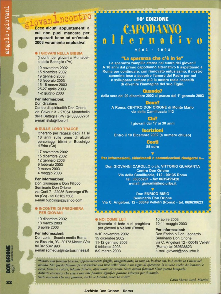 Don Orione oggi, 2002, 10, pagina 22
