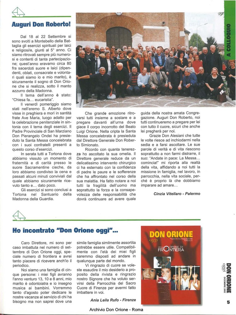 Don Orione oggi, 2002, 11, pagina 5