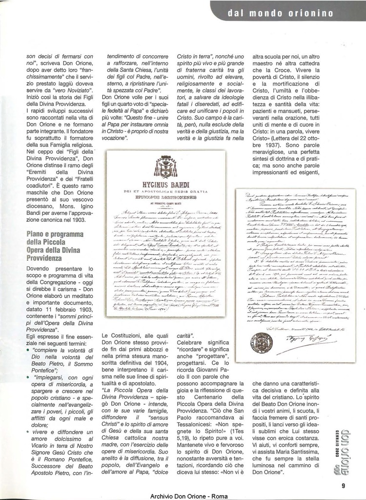 Don Orione oggi, 2003, 01, pagina 9