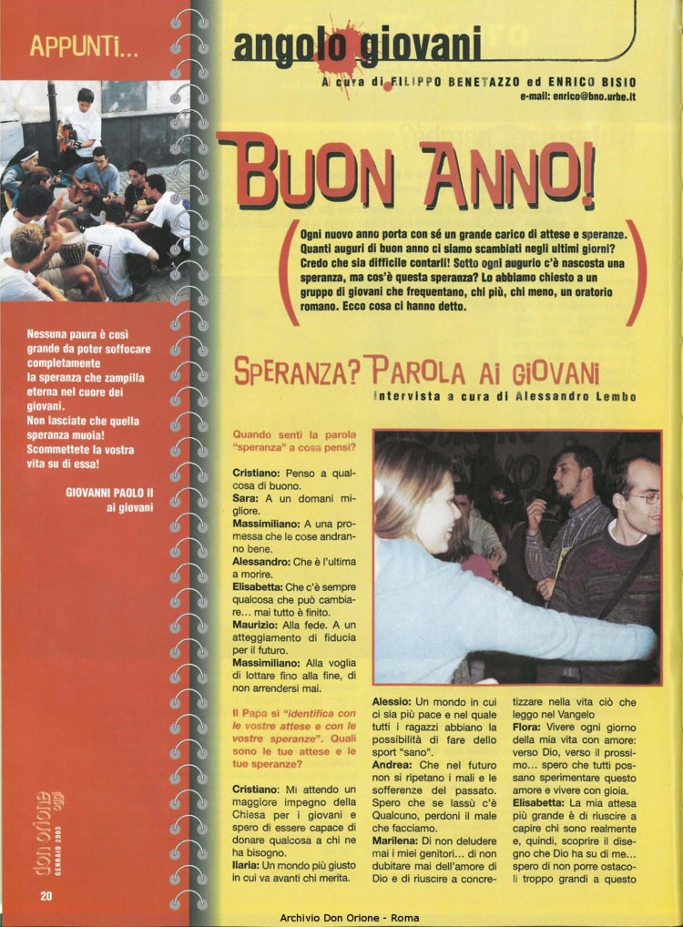 Don Orione oggi, 2003, 01, pagina 20