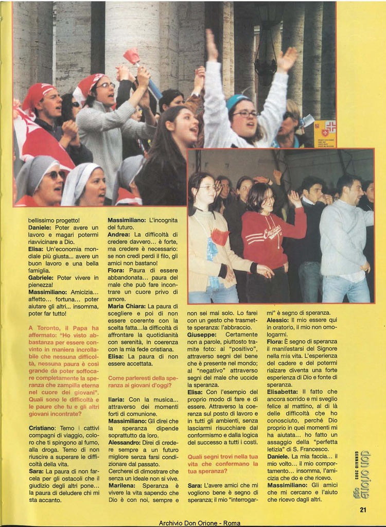 Don Orione oggi, 2003, 01, pagina 21