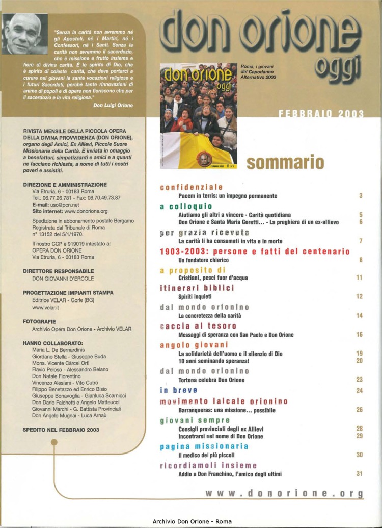 Don Orione oggi, 2003, 02, pagina 2