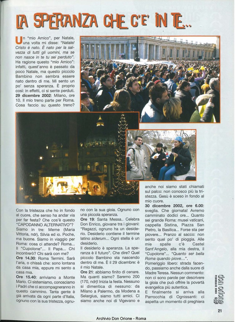 Don Orione oggi, 2003, 02, pagina 21