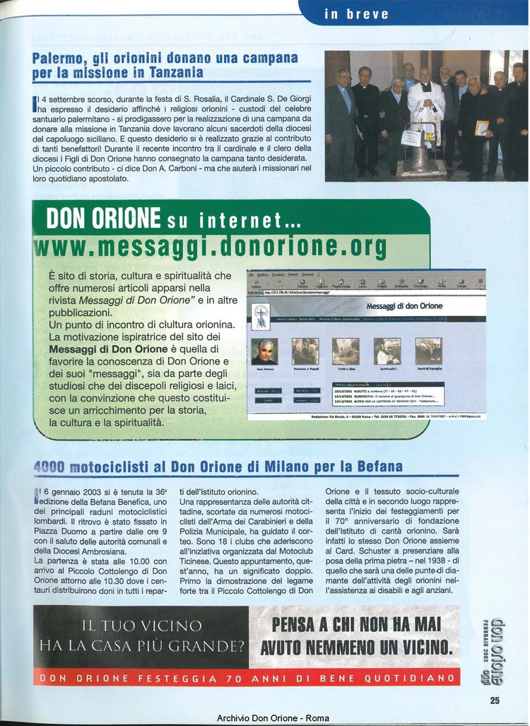 Don Orione oggi, 2003, 02, pagina 25