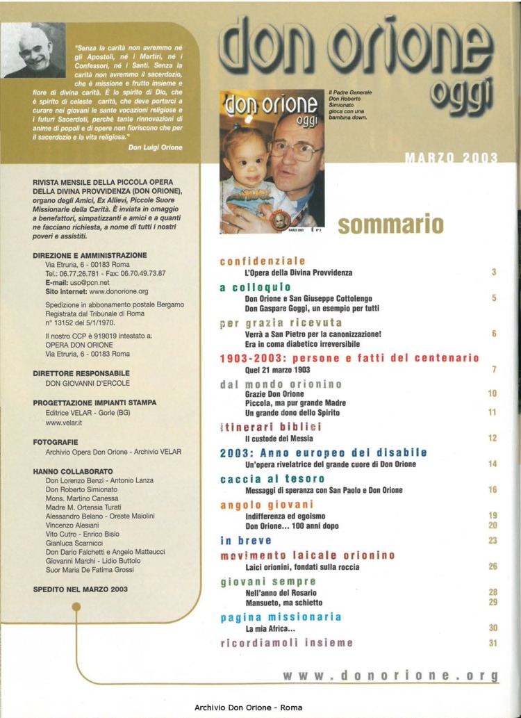 Don Orione oggi, 2003, 03, pagina 2