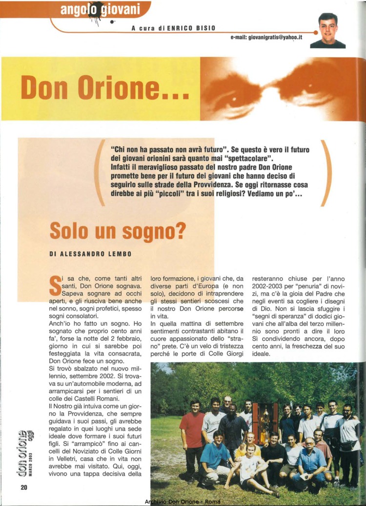 Don Orione oggi, 2003, 03, pagina 20