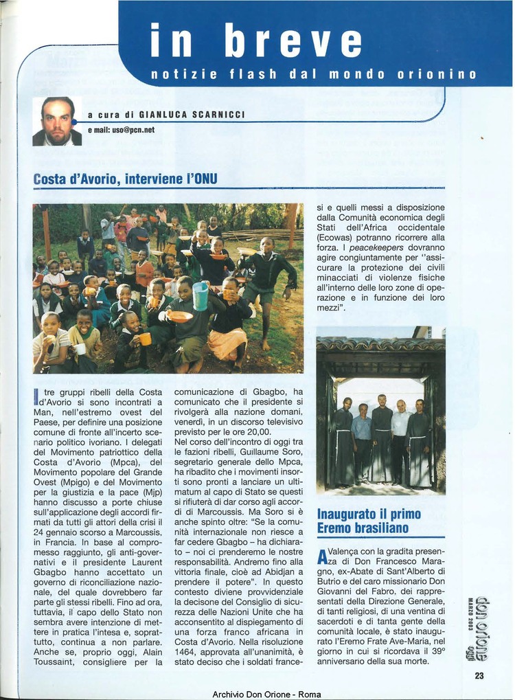 Don Orione oggi, 2003, 03, pagina 23
