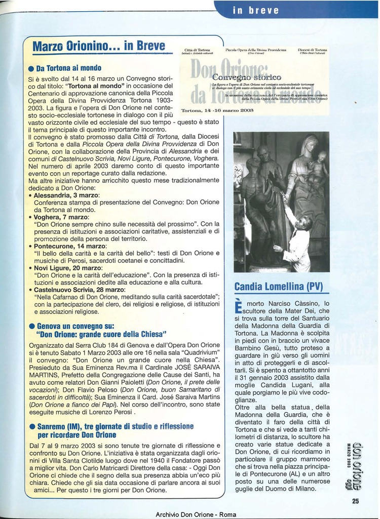 Don Orione oggi, 2003, 03, pagina 25