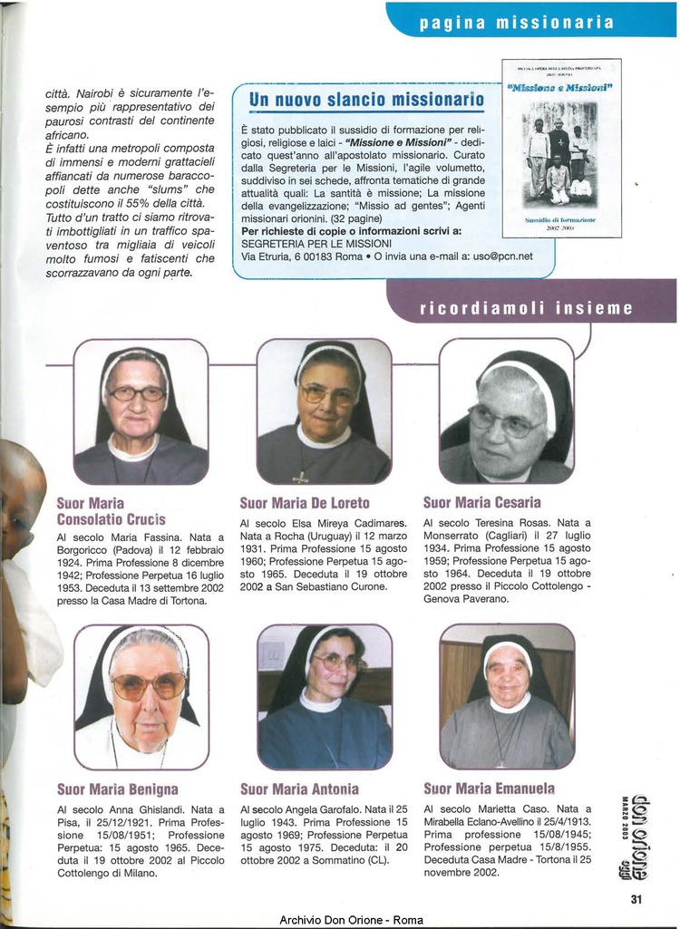 Don Orione oggi, 2003, 03, pagina 31