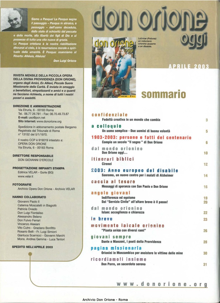 Don Orione oggi, 2003, 04, pagina 2