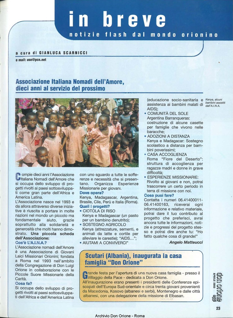 Don Orione oggi, 2003, 04, pagina 23