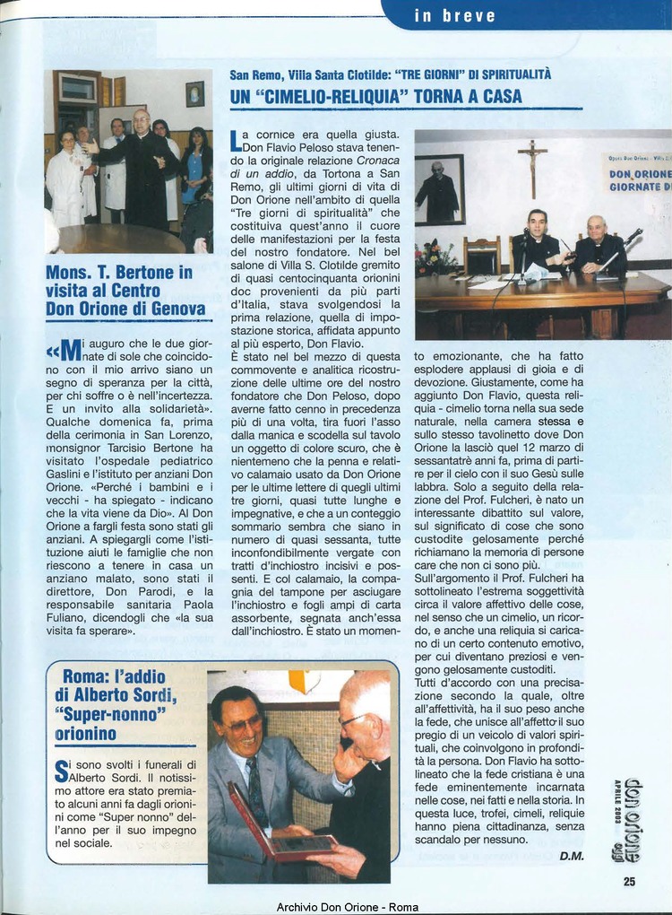 Don Orione oggi, 2003, 04, pagina 25