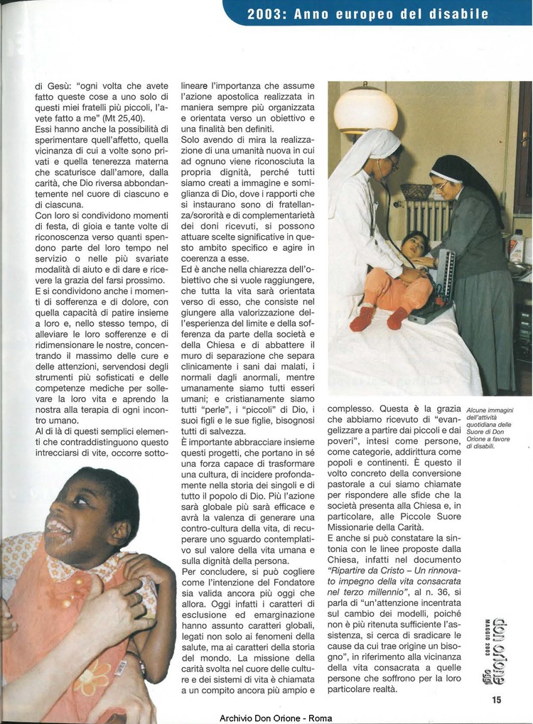 Don Orione oggi, 2003, 05, pagina 15