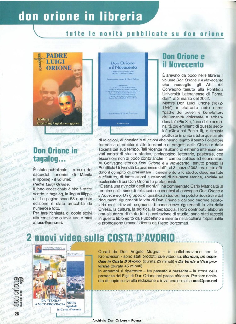 Don Orione oggi, 2003, 05, pagina 26