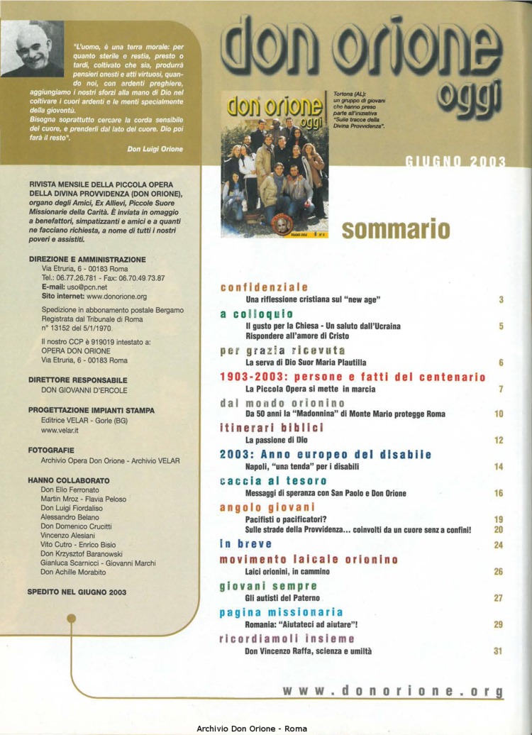 Don Orione oggi, 2003, 06, pagina 2