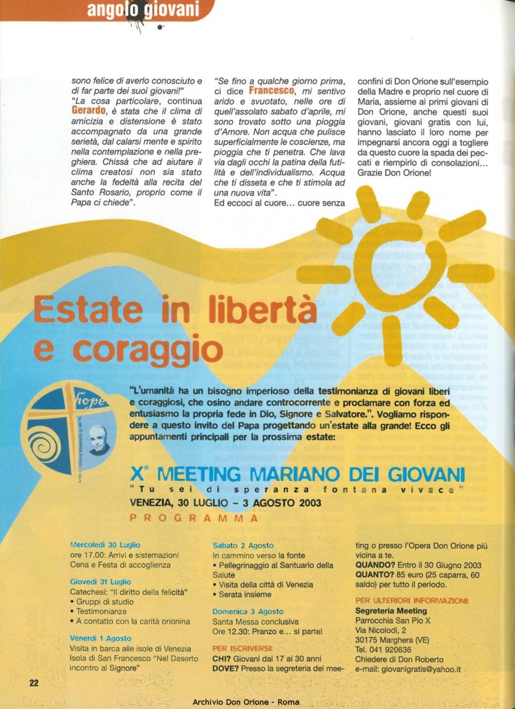 Don Orione oggi, 2003, 06, pagina 22