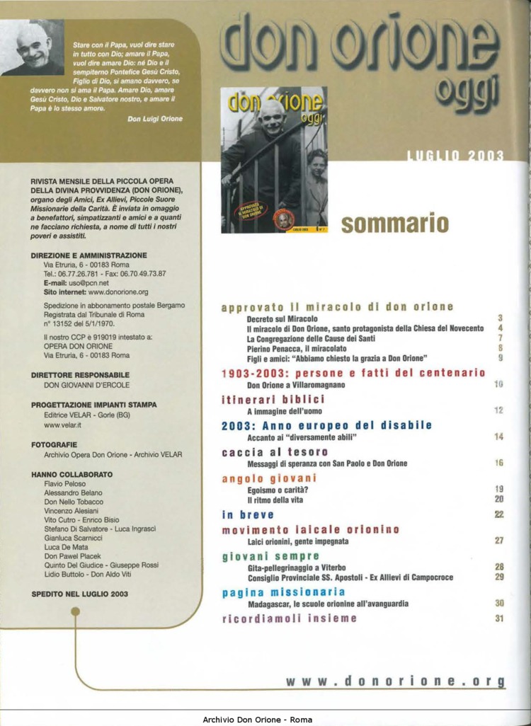 Don Orione oggi, 2003, 07, pagina 2