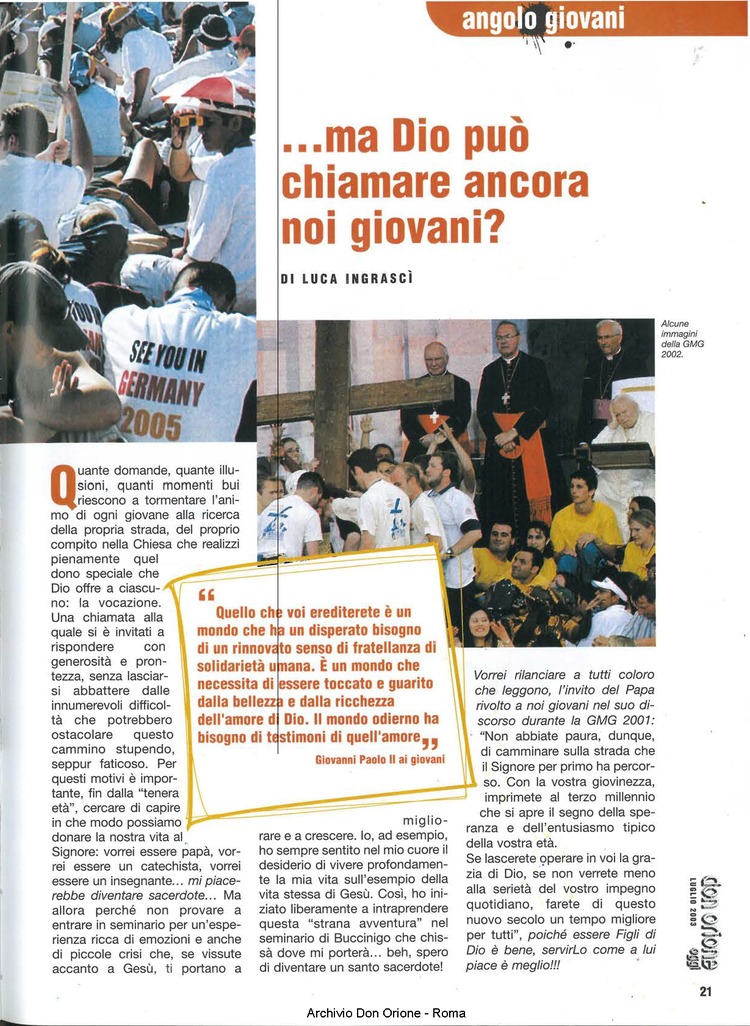 Don Orione oggi, 2003, 07, pagina 21