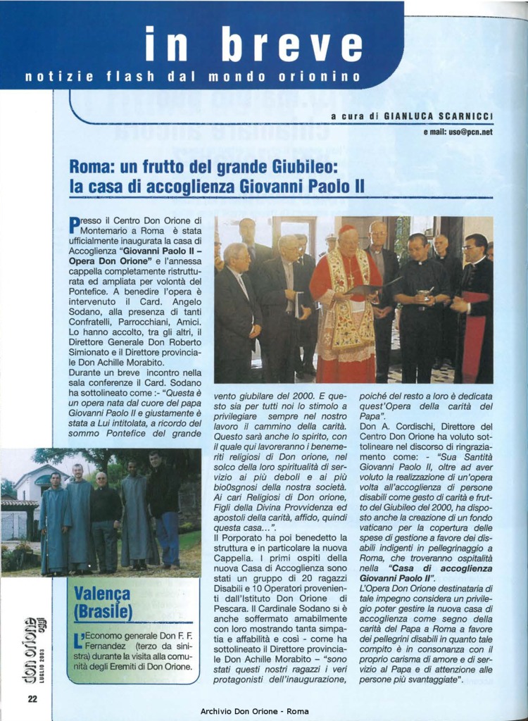 Don Orione oggi, 2003, 07, pagina 22