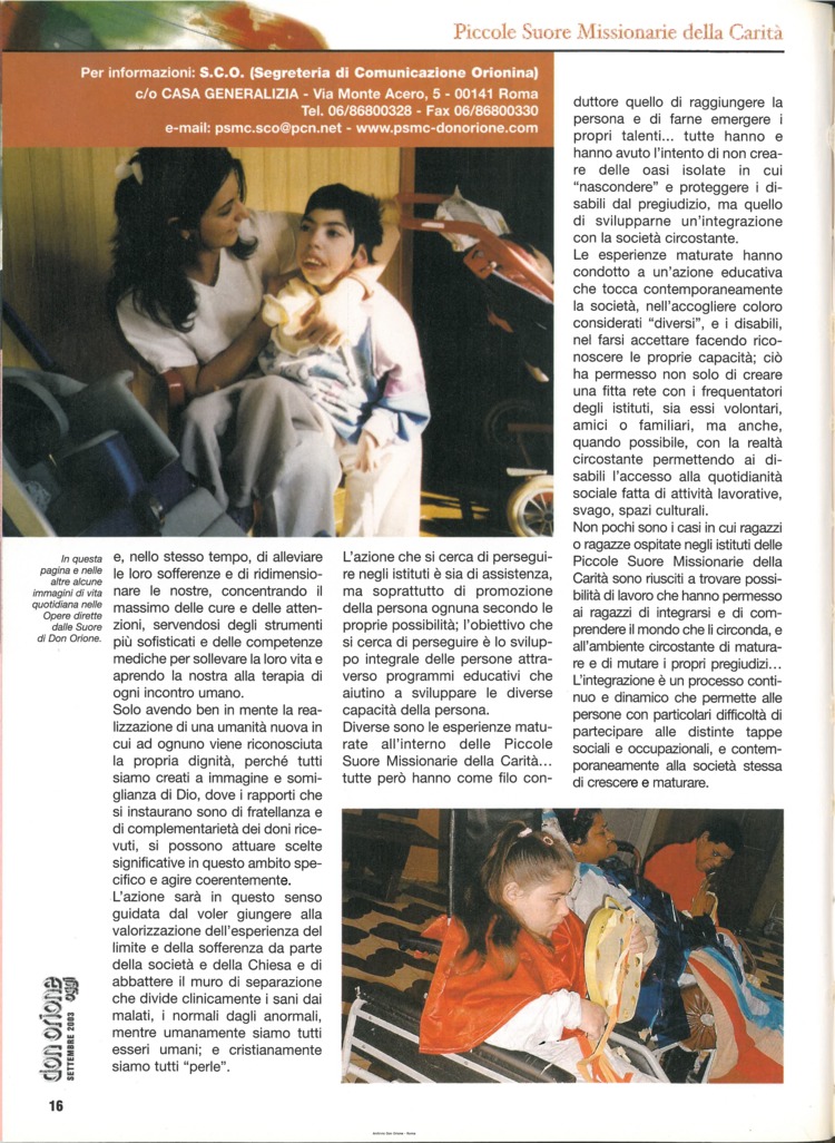 Don Orione oggi, 2003, 08, pagina 16