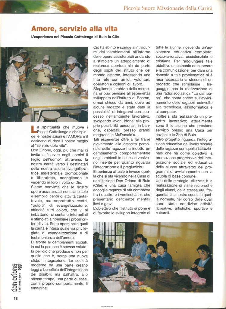 Don Orione oggi, 2003, 08, pagina 18