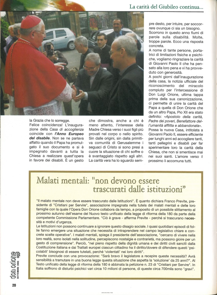 Don Orione oggi, 2003, 08, pagina 20