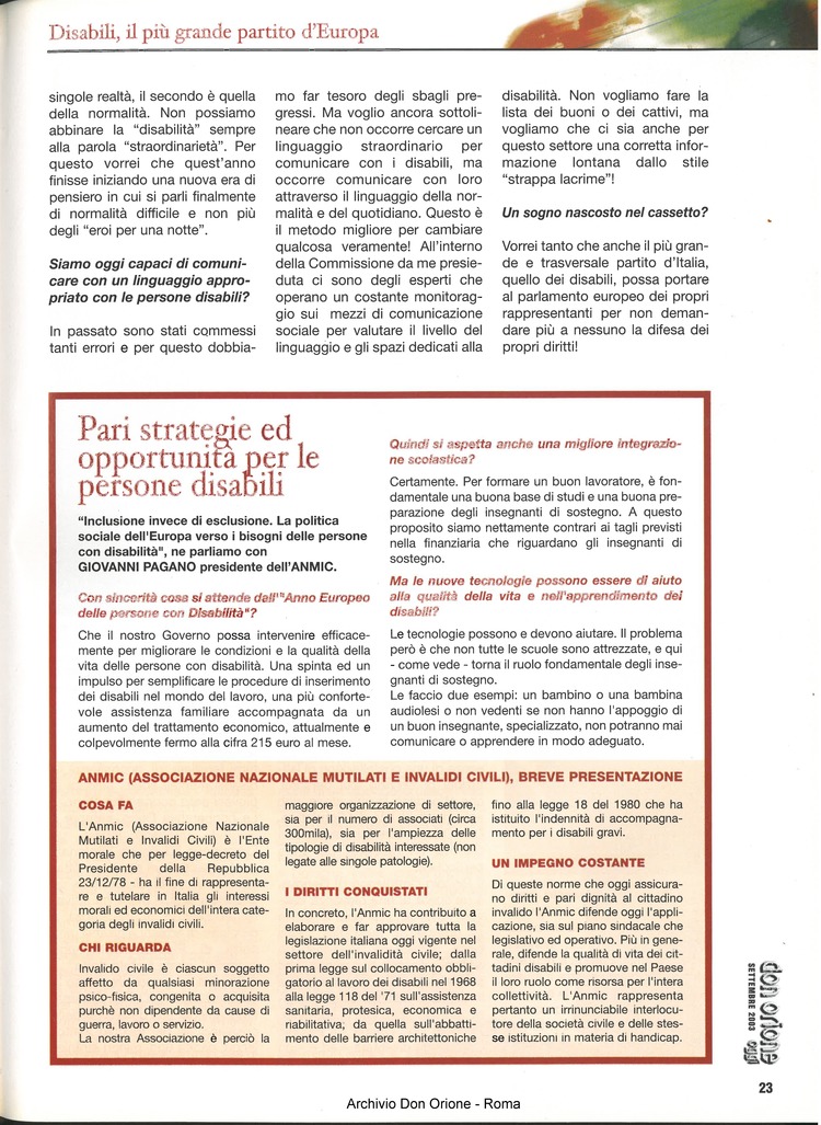 Don Orione oggi, 2003, 08, pagina 23