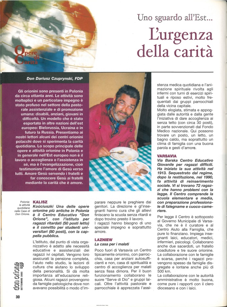Don Orione oggi, 2003, 08, pagina 30
