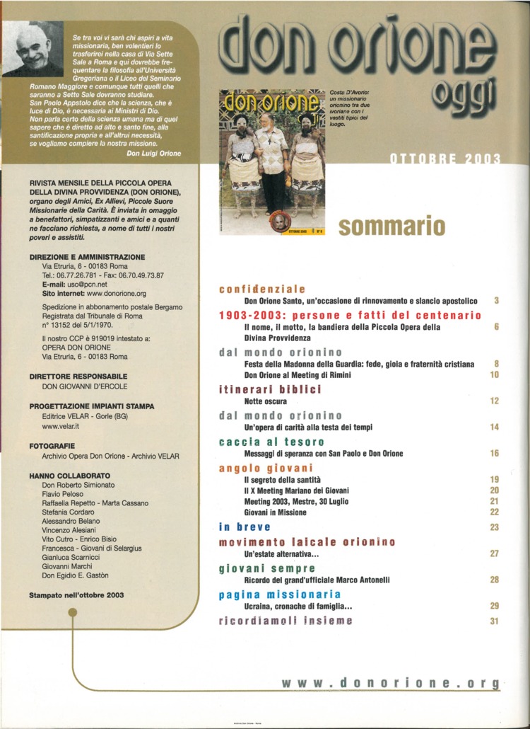 Don Orione oggi, 2003, 09, pagina 2