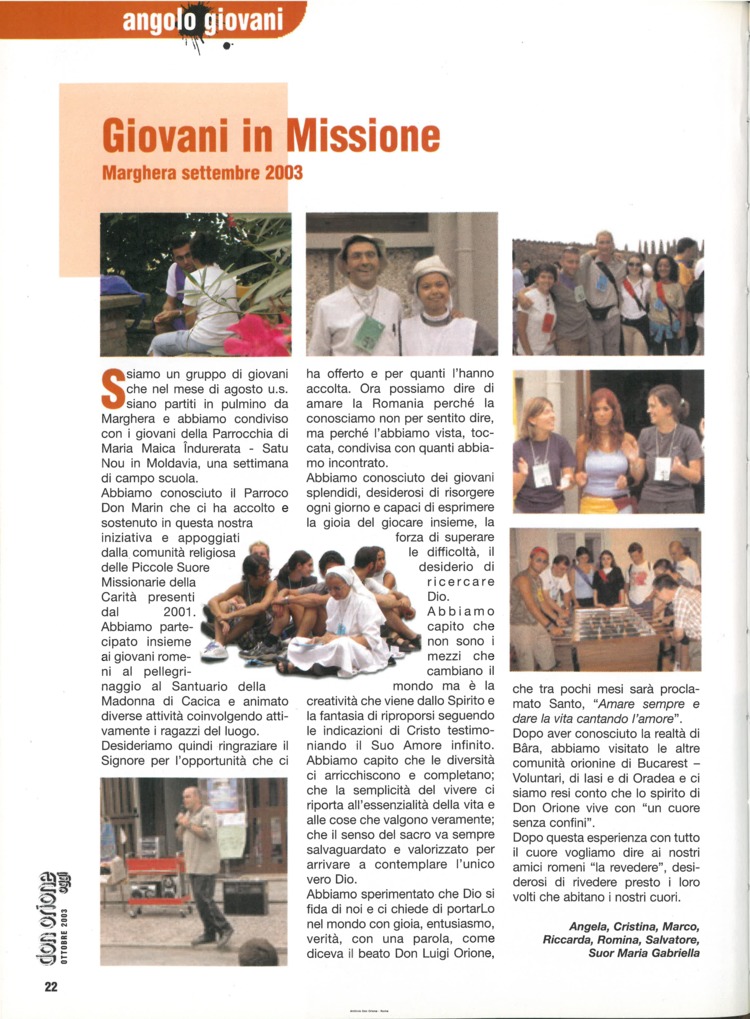 Don Orione oggi, 2003, 09, pagina 22