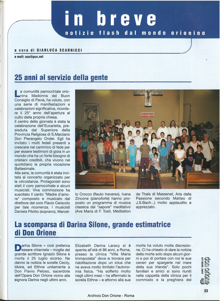 Don Orione oggi, 2003, 09, pagina 23