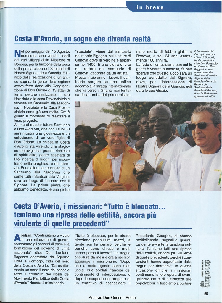 Don Orione oggi, 2003, 09, pagina 25