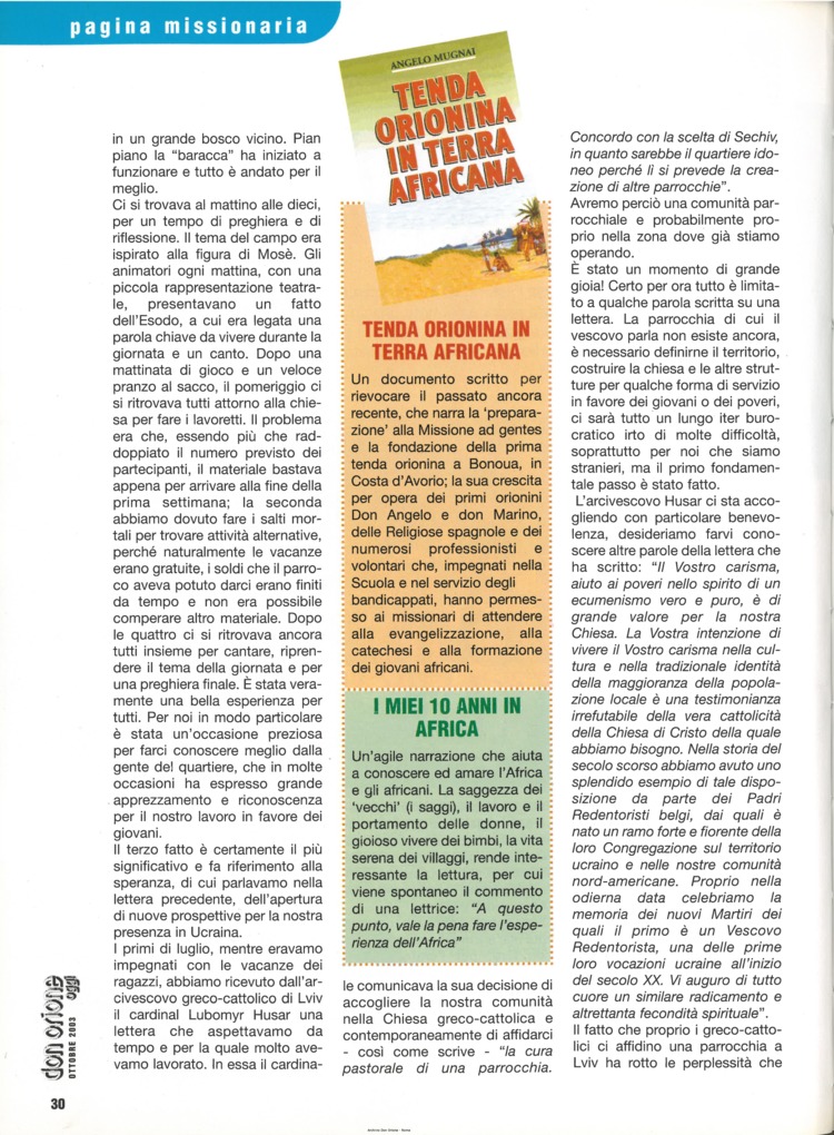 Don Orione oggi, 2003, 09, pagina 30
