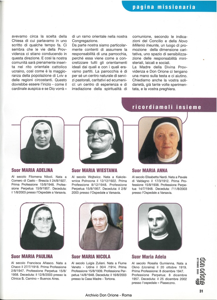 Don Orione oggi, 2003, 09, pagina 31