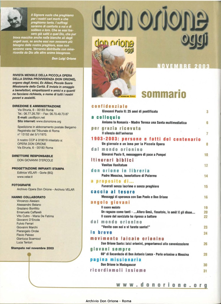 Don Orione oggi, 2003, 10, pagina 2