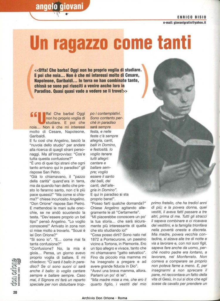 Don Orione oggi, 2003, 10, pagina 20
