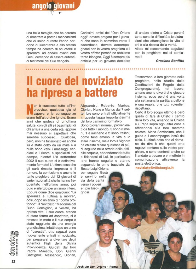 Don Orione oggi, 2003, 10, pagina 22