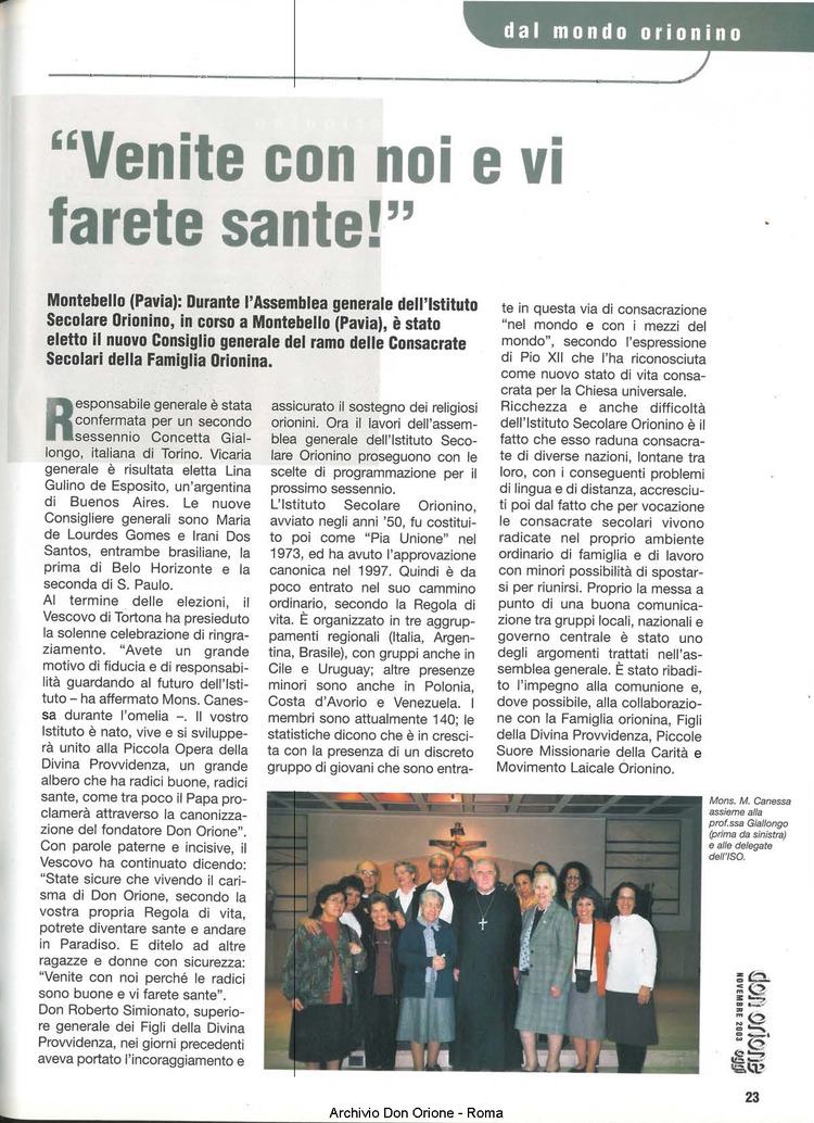 Don Orione oggi, 2003, 10, pagina 23