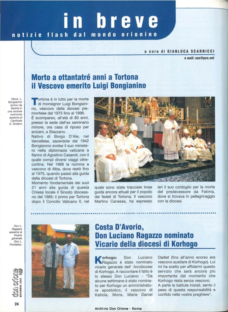 Don Orione oggi, 2003, 10, pagina 24