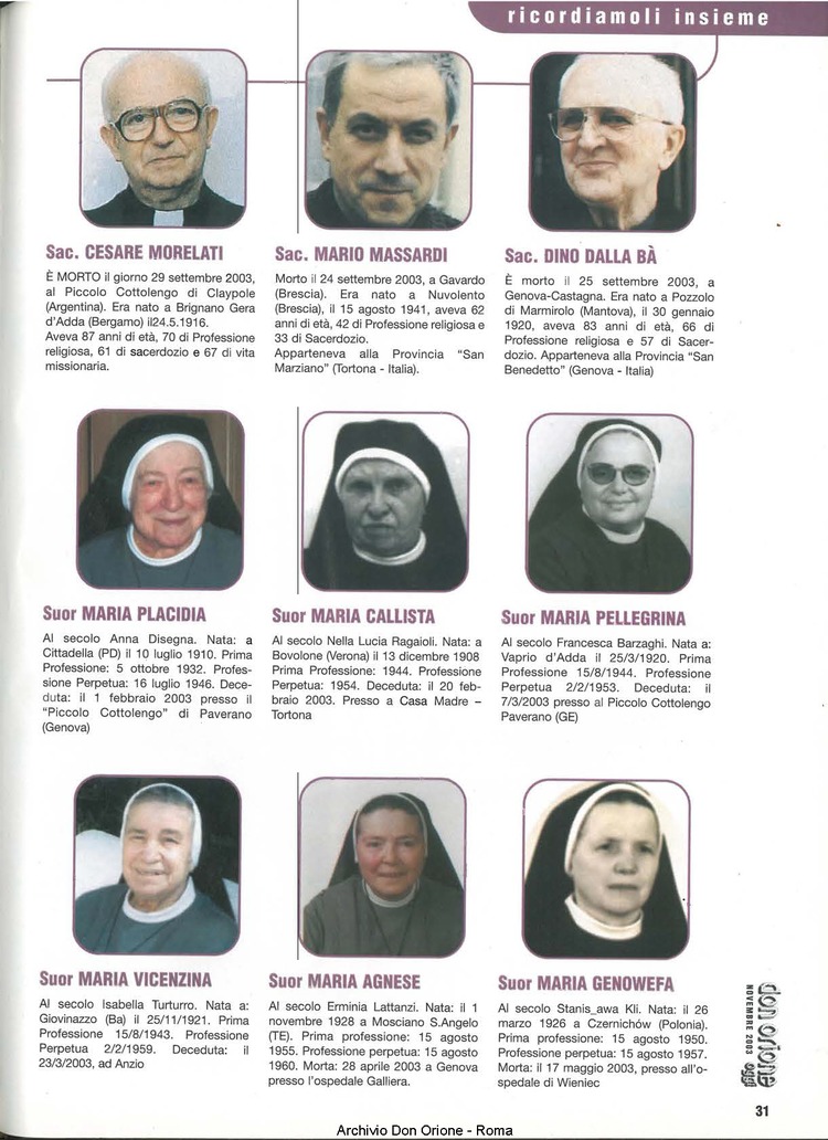 Don Orione oggi, 2003, 10, pagina 31