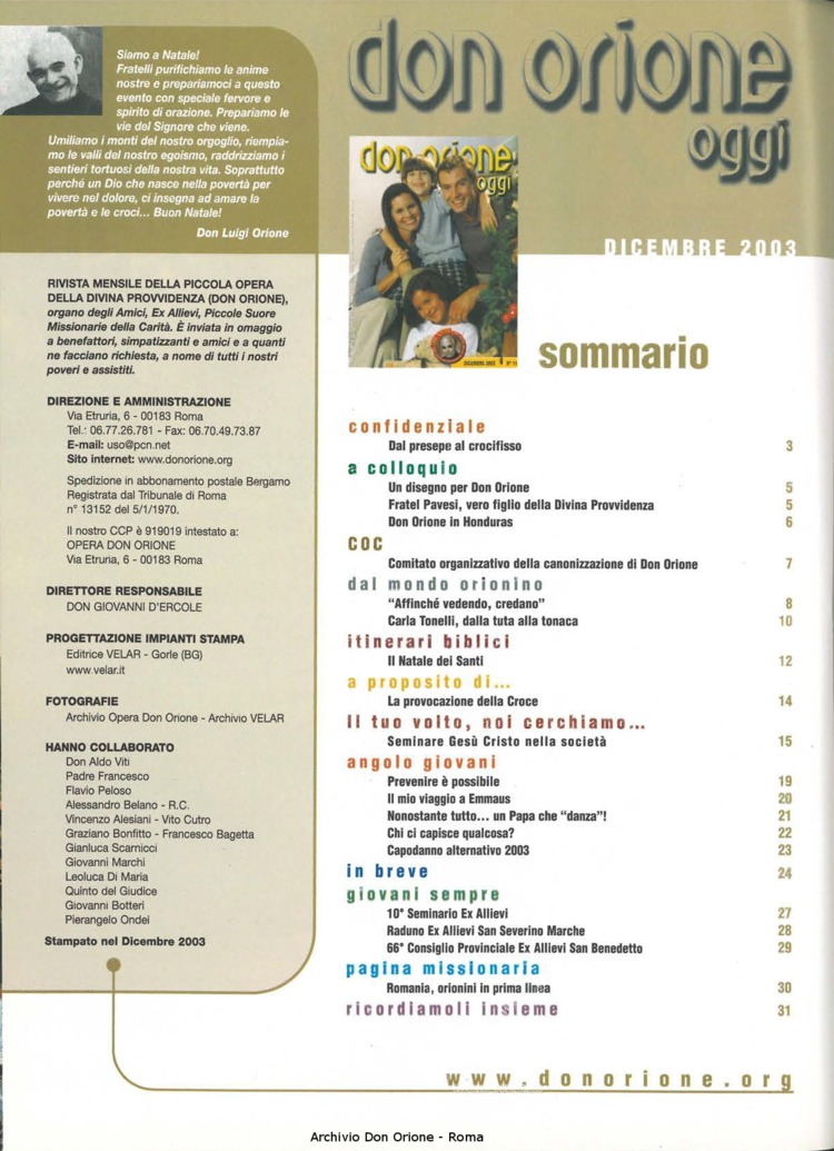 Don Orione oggi, 2003, 11, pagina 2