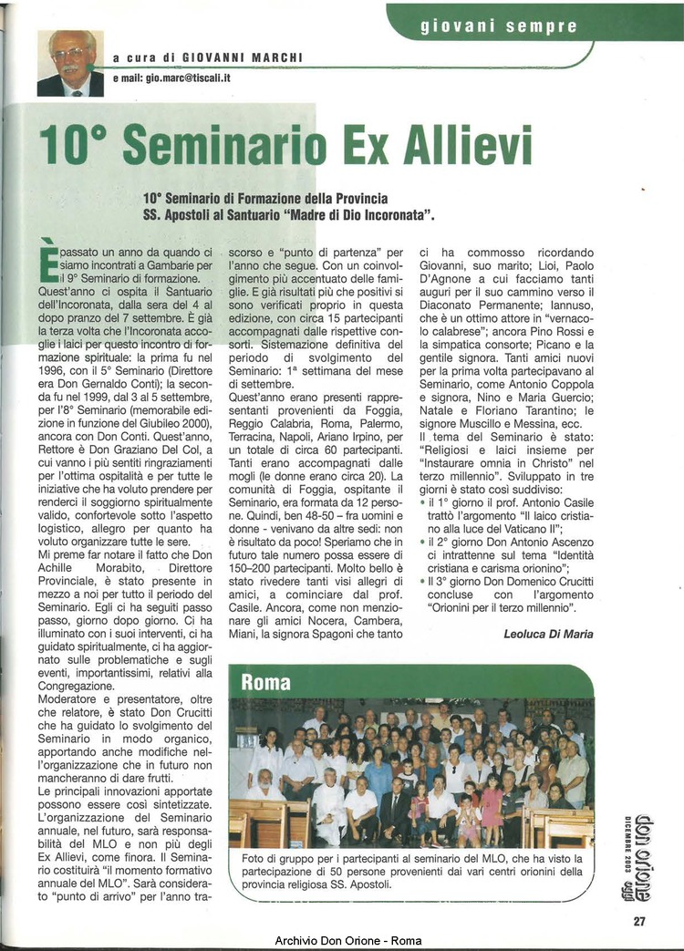 Don Orione oggi, 2003, 11, pagina 27