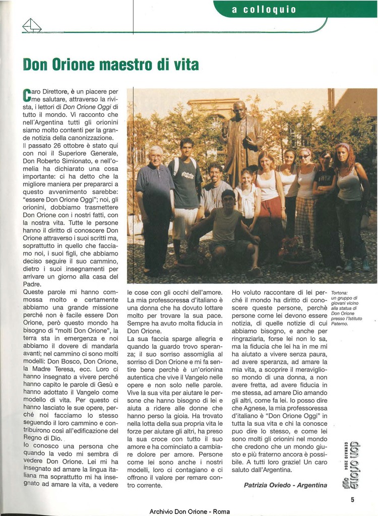 Don Orione oggi, 2004, 01, pagina 5